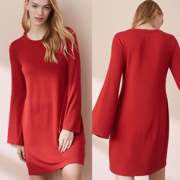 Lou & Grey Dresses & Skirts - LOU & GREY Red Signature Soft Bell Sleeve Dress